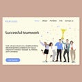 Successfull teamwork landing page