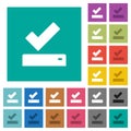 Successfully saved square flat multi colored icons