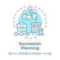 Succession planning soft blue concept icon Royalty Free Stock Photo