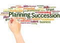 Succession Planning word cloud hand writing concept