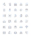 Succession resources line icons collection. Lineage, Inheritance, Heirloom, Legacy, Transition, Handover, Continuity