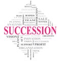 SUCCESSION WORD Royalty Free Stock Photo