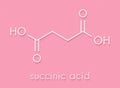 Succinic acid butanedioic acid, spirit of amber molecule. Intermediate of citric acid cycle. Salts and esters known as.