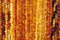 Succinite. Amber necklace. Amber of different colors and sizes. Royalty Free Stock Photo