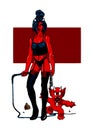 Succubus and little friend Royalty Free Stock Photo