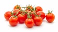 Succulent Cherry Tomatoes Enchantingly Showcased against a Pristine White Background in a Captivatin Royalty Free Stock Photo