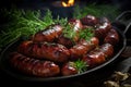 Succulent Grilled sausages. Generate Ai