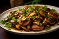 Succulent Marinated mushrooms. Generate Ai