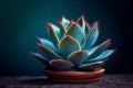 Succulent plant with sharp thorns warns of potential danger, attention needed