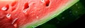 succulent slice of watermelon, highlighting its refreshing juiciness and crisp texture. Generative AI