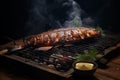 Succulent Smoked fish grill food. Generate Ai Royalty Free Stock Photo