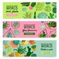 Succulents Banners Set