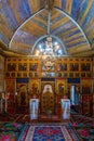 Suceava, Romania, August 17, 2023: Interior of a church at Bucov Royalty Free Stock Photo