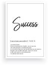 Success definition, vector. Minimalist modern poster design. Royalty Free Stock Photo