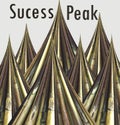 Sucess peak graphic design work Royalty Free Stock Photo