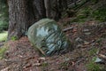 One of a lot historic and forgotten border stones in Thuringia Slave Mountains