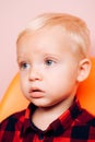 He is such a darling. Toddler age. Carefree childhood. Small child. Cute child boy. Small baby boy with adorable face Royalty Free Stock Photo