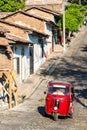 SUCHITOTO, EL SALVADOR - APRIL 9, 2016: Mototaxi on a street in Suchitoto, El Salvad