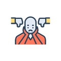 Color illustration icon for Sucks, humiliate and stress