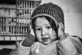 SUCRE, BOLIVIA - AUGUST 07, 2017: Unidentified bolivian children at Central Market in Sucre