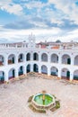 Sucre Bolivia San Felipe Neri temple cloister with fountain Royalty Free Stock Photo