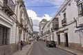 Sucre, Old city street view, Bolivia Royalty Free Stock Photo