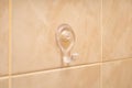 Suction hook on tile Royalty Free Stock Photo