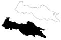 Sucumbios Province Republic of Ecuador, Provinces of Ecuador map vector illustration, scribble sketch Sucumbios map Royalty Free Stock Photo