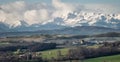 Sud-ouest de la France avec les PyrÃÂ©nÃÂ©es en arriÃÂ¨re plan