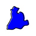 Sud-Ubangi province of the Democratic Republic of the Congo vector map Royalty Free Stock Photo