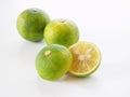 Sudachi fruit on white background