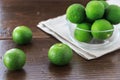 Sudachi; green small citrus Royalty Free Stock Photo