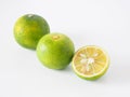 Sudachi fruit on white background