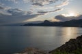 Sudak bay st evening Royalty Free Stock Photo