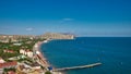 The Sudak Bay at summer, Crimea. Royalty Free Stock Photo