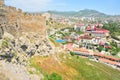 Sudak city seen from Genoese fortress Royalty Free Stock Photo