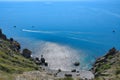 Deep blue sea at Cape Meganom in Sudak