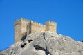 SUDAK, CRIMEA - July, 2020: Genoese fortress in summer sunny day Royalty Free Stock Photo