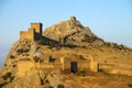 SUDAK, CRIMEA - July, 2020: Genoese fortress in summer sunny day Royalty Free Stock Photo