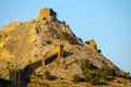 SUDAK, CRIMEA - July, 2020: Genoese fortress in summer sunny day Royalty Free Stock Photo