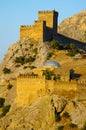 SUDAK, CRIMEA - July, 2020: Genoese fortress in summer sunny day Royalty Free Stock Photo