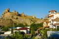 SUDAK, CRIMEA - July, 2020: Genoese fortress in summer sunny day Royalty Free Stock Photo