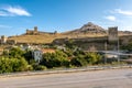 Beautiful view of the ancient Genoese fortress on the Black Sea coast in Sudak Royalty Free Stock Photo