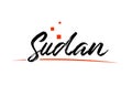 Sudan country typography word text for logo icon design