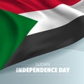 Sudan independence day greeting card, banner, vector illustration