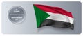 Sudan independence day vector banner, greeting card.