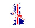 British United Kingdom Flag National Europe Emblem Map Icon Vector Royalty Free Stock Photo