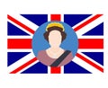 Elizabeth Queen 1926 2022 Face Portrait With British United Kingdom Emblem Royalty Free Stock Photo