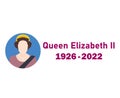 Elizabeth Queen 1926 2022 Face Portrait British United Kingdom