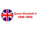 Queen Elizabeth 1926 2022 Red And British United Kingdom Flag Emblem